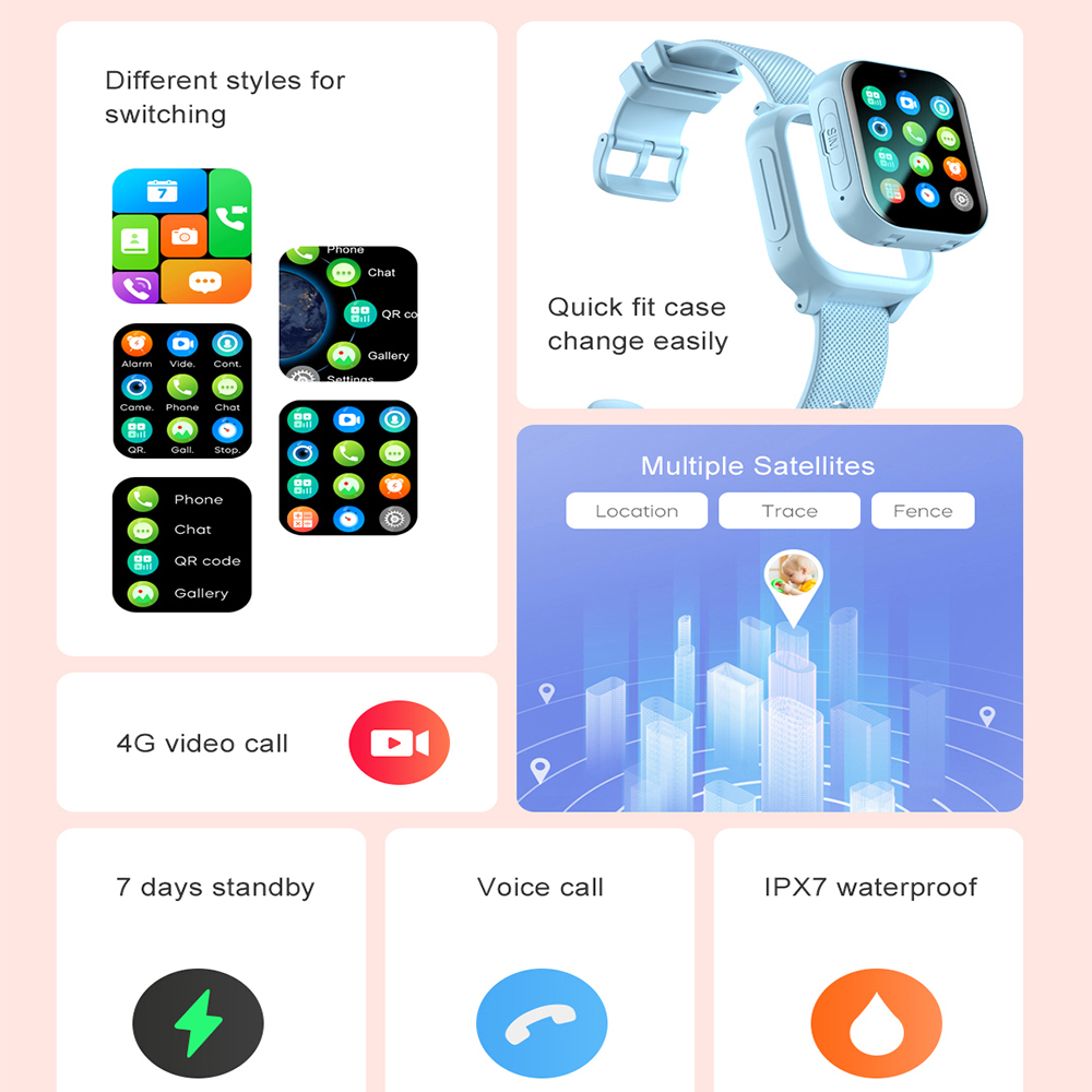 Smart Watch Kids 4G GPS WIFI V - Smartwatch Watches For Kids With Gps 评论和价格