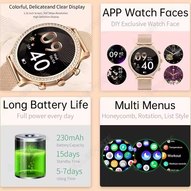 Elegant Ladies' Smartwatch Blu - Watches Ladies Smartwatch 评论和价格